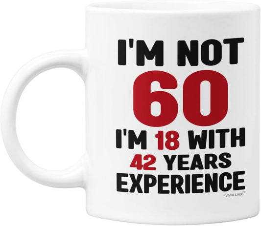 Vivulla68 60th Birthday Gifts For Men Women, 60 Birthday Gifts For Women Men, Birthday Gifts For 60 Year Old Man Woman, 1963 Birthday Gifts For Women Men, Happy 60th Birthday Gift Idea, Turning 60 Mug
