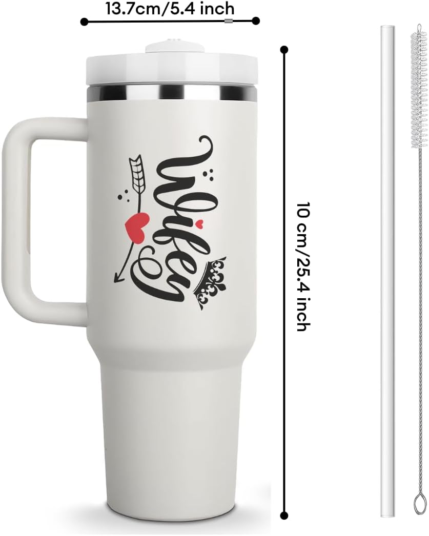 Vivulla68 40Oz Wifey Nutrition Tumbler, Wifey Gifts, Wife Gift from Husband, Gifts for Wife on Anniversary, Birthday Gifts for Wife, Wife Christmas Gifts, Valentine Gifts, Mothers Day Gifts for Wife