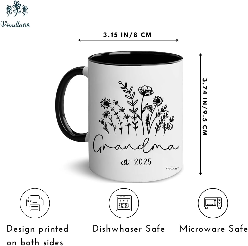 B0CY4LJQYC - Mothers Day Gift for Grandma - Promoted To Grandma 2025 Mug, Promoted To Grandmother Mug, New Grammy Gifts First Time, Grandmas Mugs Gift For New Nana, Gigi, Mimi, Mamaw, Grandmother To Be Gifts