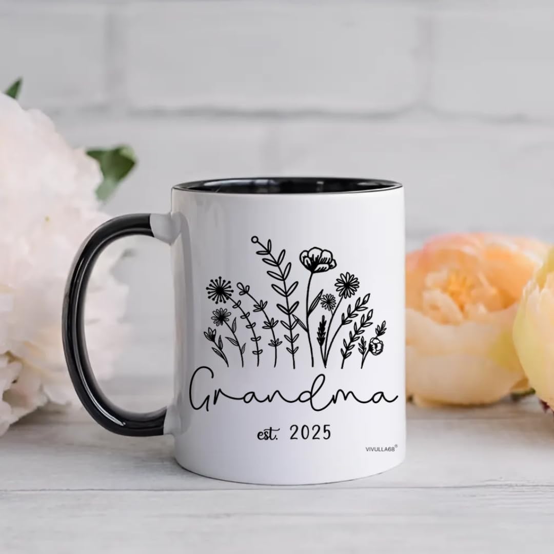B0CY4LJQYC - Mothers Day Gift for Grandma - Promoted To Grandma 2025 Mug, Promoted To Grandmother Mug, New Grammy Gifts First Time, Grandmas Mugs Gift For New Nana, Gigi, Mimi, Mamaw, Grandmother To Be Gifts