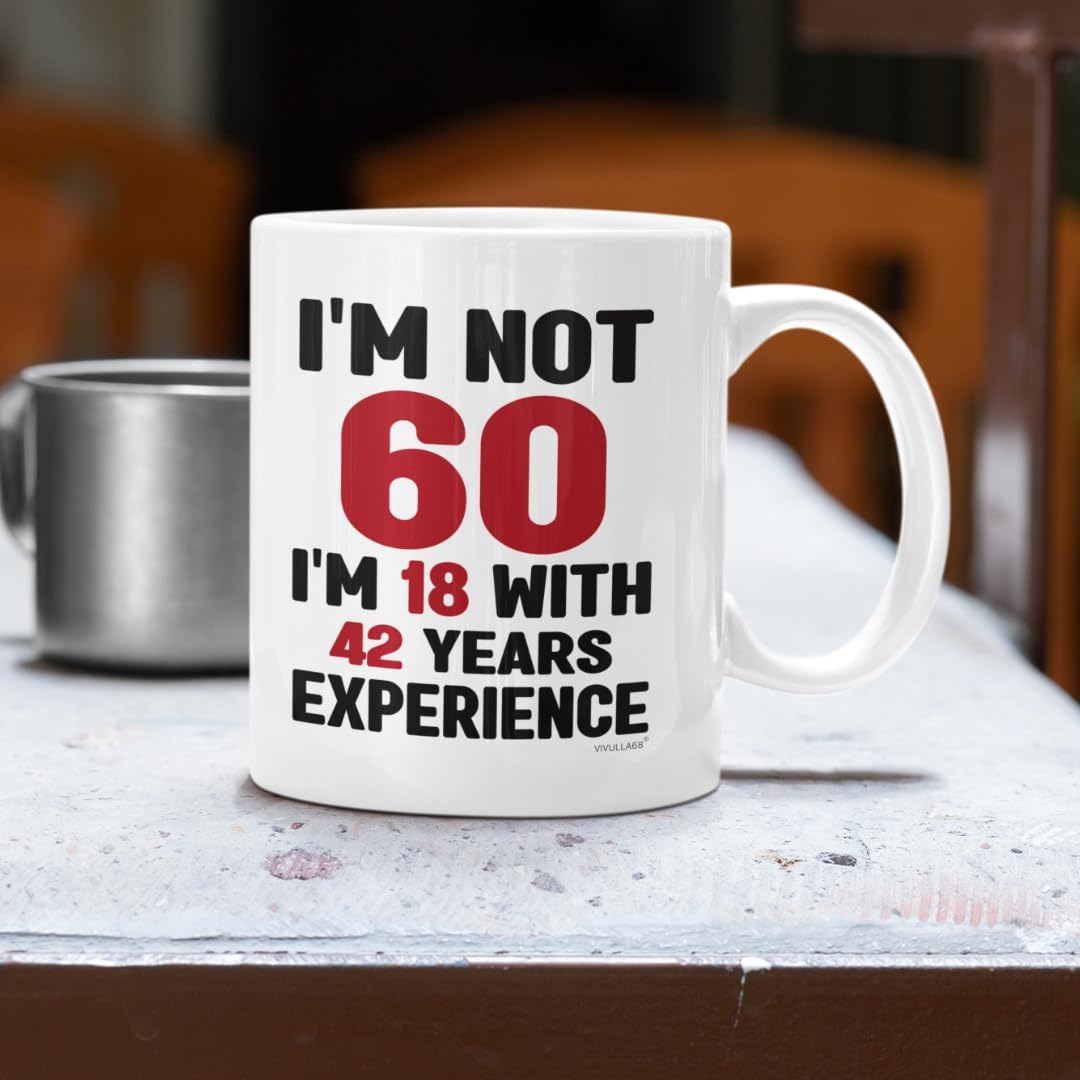 Vivulla68 60th Birthday Gifts For Men Women, 60 Birthday Gifts For Women Men, Birthday Gifts For 60 Year Old Man Woman, 1963 Birthday Gifts For Women Men, Happy 60th Birthday Gift Idea, Turning 60 Mug