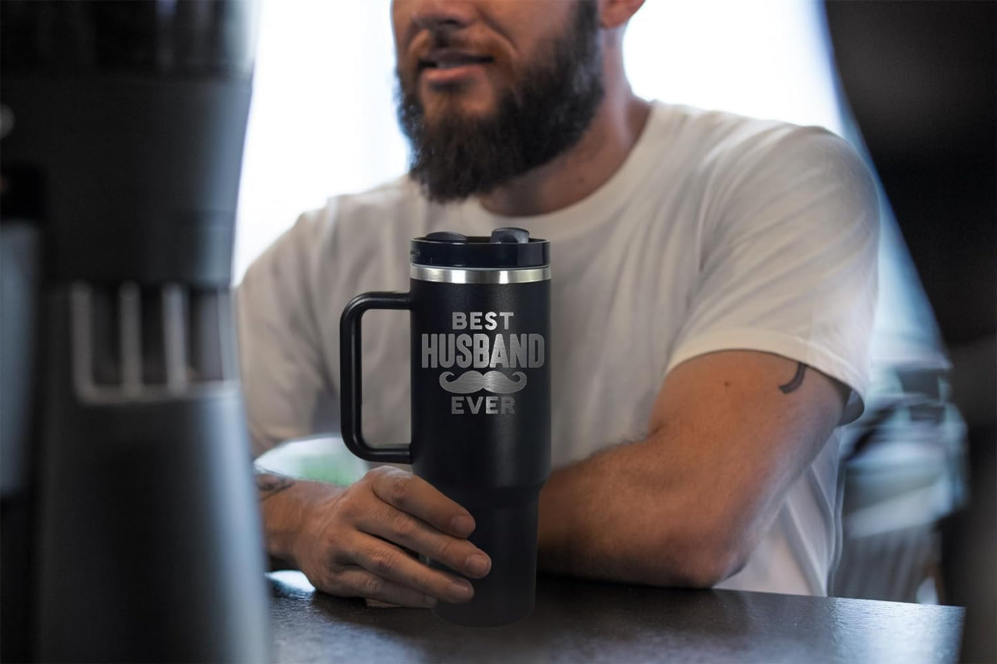 Vivulla68 Best Husband Ever Tumbler 40Oz, Husband Coffee Cup, Gifts For Husband On Anniversary, Christmas For Husband, Husband Birthday Gift, Father Day Gifts For Husband, Valentines Gift, Hubby Gift