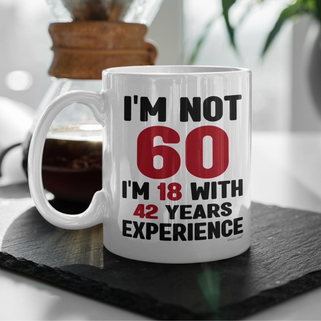 Vivulla68 60th Birthday Gifts For Men Women, 60 Birthday Gifts For Women Men, Birthday Gifts For 60 Year Old Man Woman, 1963 Birthday Gifts For Women Men, Happy 60th Birthday Gift Idea, Turning 60 Mug