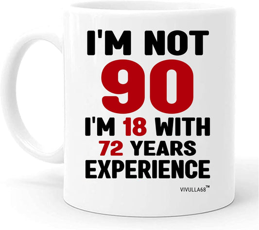 Vivulla68 90th Birthday Gifts For Women Men, 90 Year Old Birthday Gifts For Women, 90th Birthday Gift Ideas, Gifts For 90 Year Old Woman Man, 90 Yr Old Birthday, 90th Birthday Cups For Grandma Grandpa