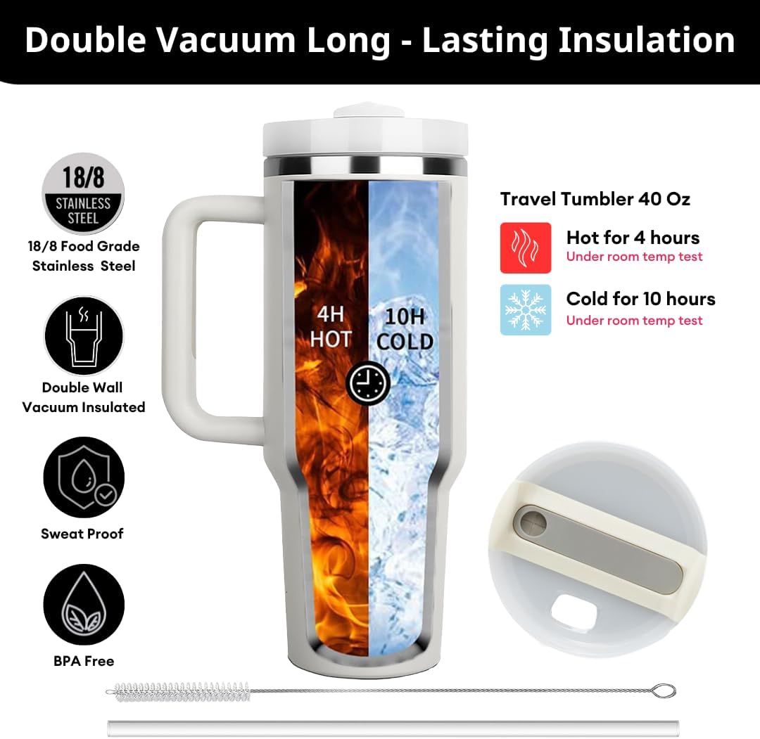 Vivulla68 Best Mom Ever Tumbler With Handle 40oz, Mom Coffee Tumbler, Mama Tumbler, Best Mom Ever Mug, Momma Gifts, Mom Birthday Present, Mama Cup, Mothers Day Gifts Tumbler, Moms Christmas Gift Ideas