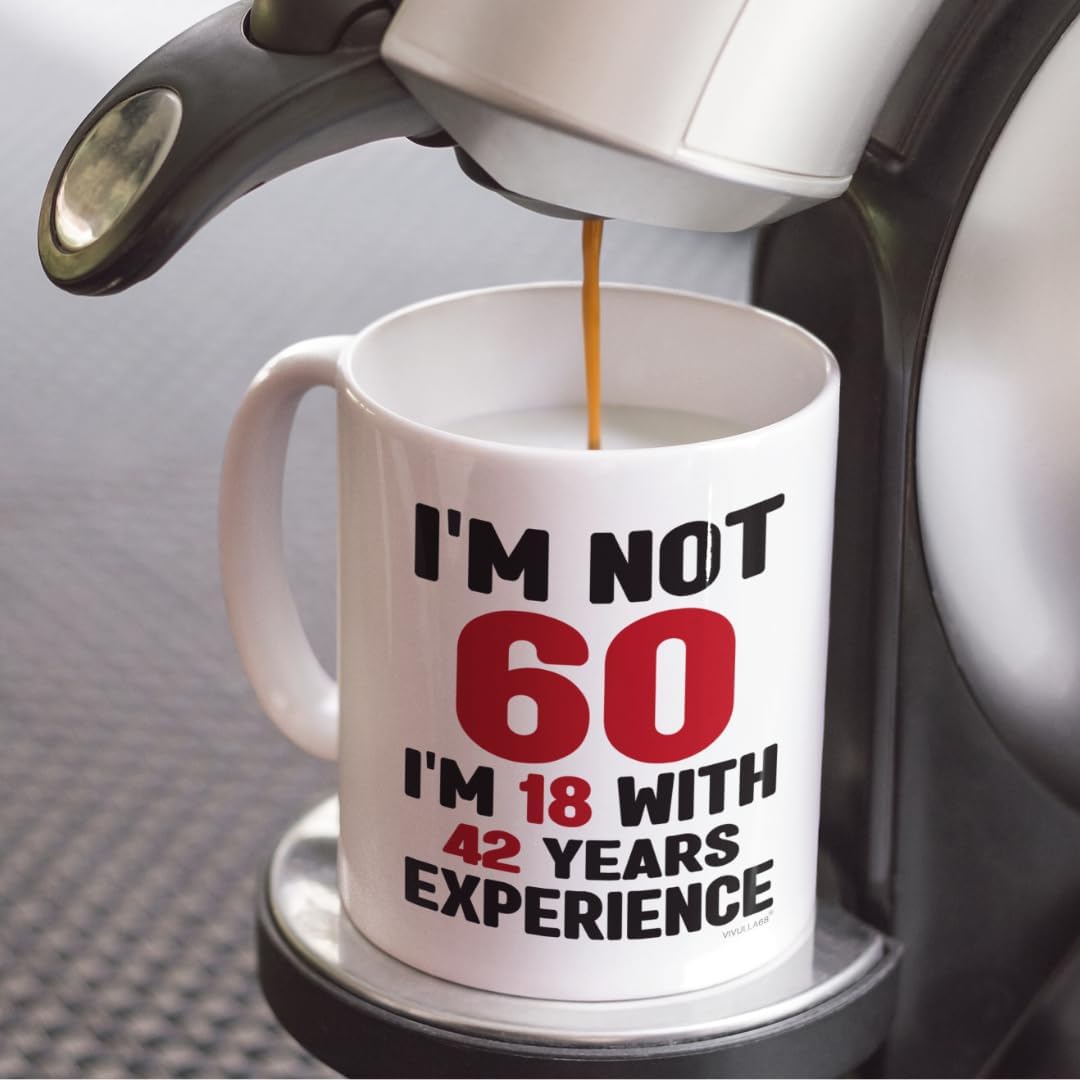 Vivulla68 60th Birthday Gifts For Men Women, 60 Birthday Gifts For Women Men, Birthday Gifts For 60 Year Old Man Woman, 1963 Birthday Gifts For Women Men, Happy 60th Birthday Gift Idea, Turning 60 Mug