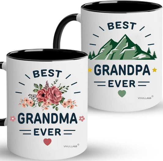 B0CXVBFB9Q - Best Grandparents Mugs Coffee Set Gift, Present Grandma Grandpa Cups, Gifts Ideas From Grandkids, Grandchildren, New Grandparent Announcement Christmas Valentine Birthday, Baby Reveal for Nana Papa