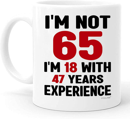 Vivulla68 Happy 65th Birthday Gifts For Men Women, 65 Birthday Mug, 65 Birthday Gifts For Men Women, 1958 Birthday Gifts For Men Women, 65 Year Old Birthday Gifts Men Women, Gifts For 65 Year Old Man
