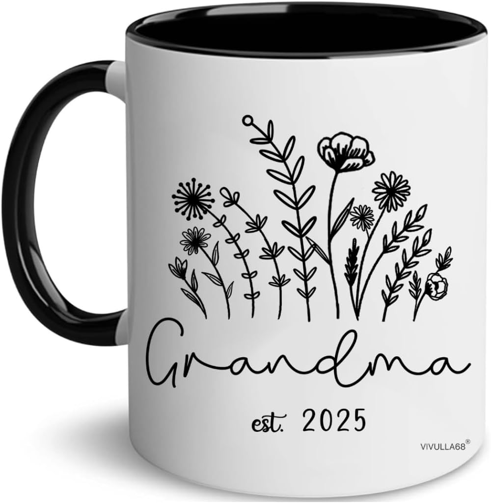 B0CY4LJQYC - Mothers Day Gift for Grandma - Promoted To Grandma 2025 Mug, Promoted To Grandmother Mug, New Grammy Gifts First Time, Grandmas Mugs Gift For New Nana, Gigi, Mimi, Mamaw, Grandmother To Be Gifts