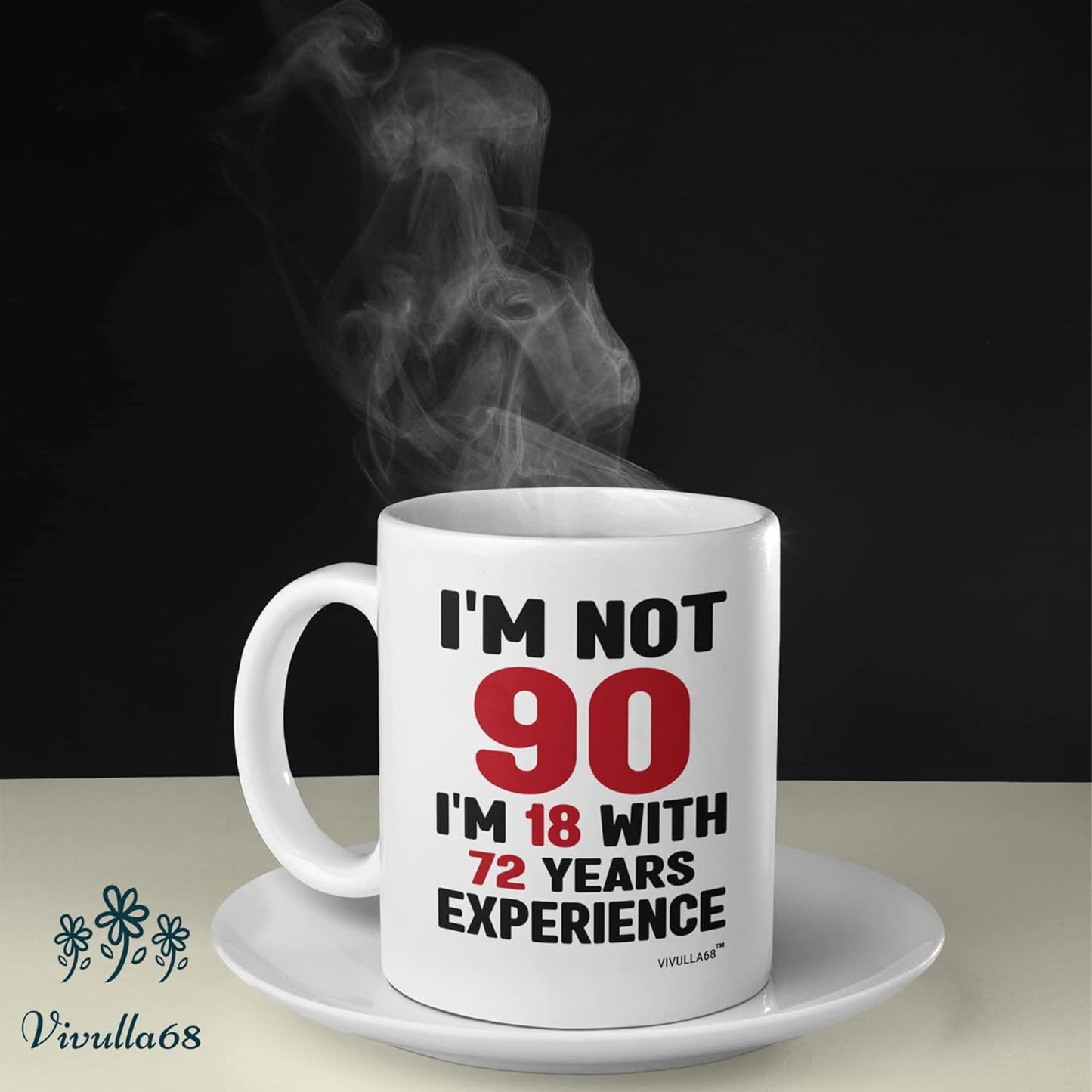 Vivulla68 90th Birthday Gifts For Women Men, 90 Year Old Birthday Gifts For Women, 90th Birthday Gift Ideas, Gifts For 90 Year Old Woman Man, 90 Yr Old Birthday, 90th Birthday Cups For Grandma Grandpa