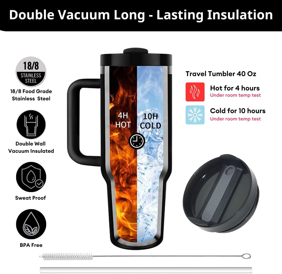 Vivulla68 Best Dad Ever Tumbler 40oz, Best Dad Ever Gifts, Coffee Tumbler For Dad, Dad Tumbler For Man, Happy Birthday Dad, Father's Day Gifts Coffee Tumbler, Christmas Gifts for Dad, Dad Cups Tumbler