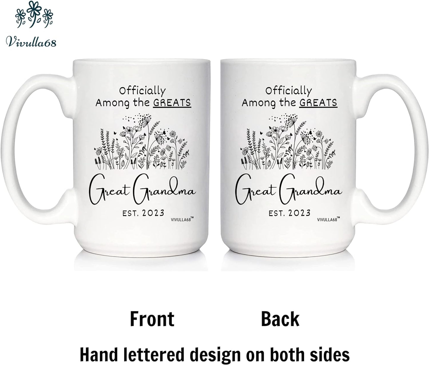 Vivulla68 Great Grandma Mug 2023, New Great Grandma Gifts, Youre Going To Be Great Grandparents Gifts, Presents For Great Grandma Pregnancy Announcement, Happy Mothers Day Gifts for Great Grandmother