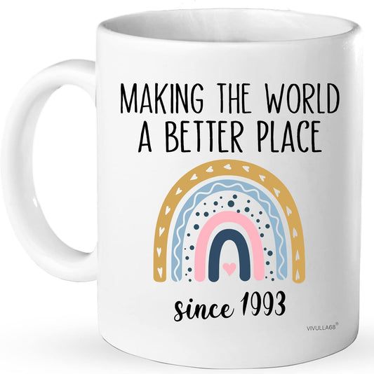 Vivulla68 30th Birthday Gifts Women, 1993 Birthday Gifts For Women, 30 Year Old Birthday Gifts For Women, 30th Birthday Gift Ideas, 30 Birthday Gifts For Women, 30th Birthday Mug (11oz)