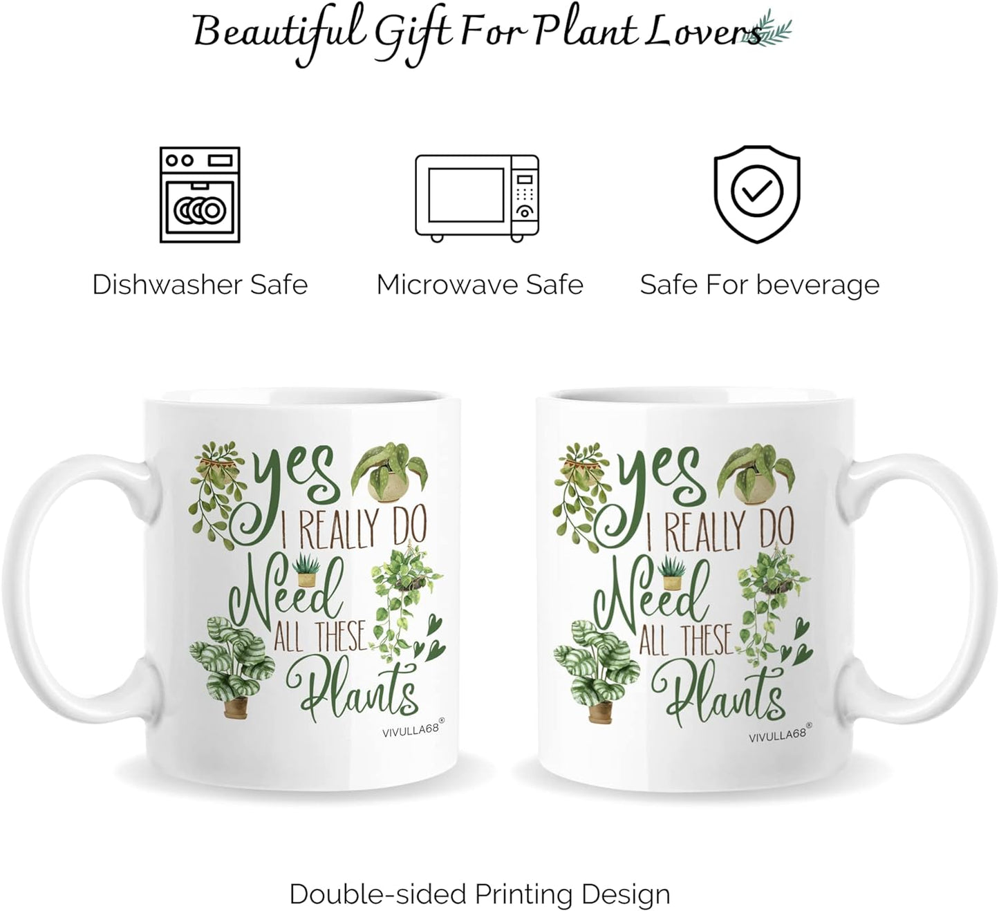 Vivulla68 Plant Lover Gifts for Women, Plant Mom Mug For Plant Lovers, Plant Mom Gifts, Cool Plant Gifts For Plant Lovers Women, Crazy Plant Lady Gifts, Gardening Gifts For Women, Gardener Gifts Women