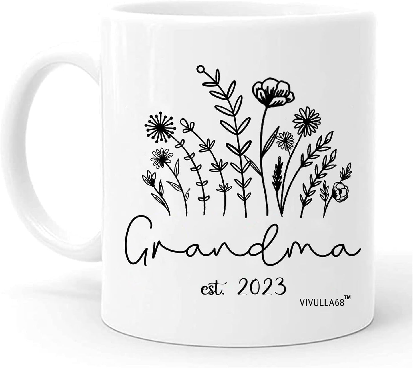 Vivulla68 Promoted To Grandma 2023 Mug, New Grandma Gifts First Time, Grandma to be Gifts, Pregnancy Announcement for Grandma Expecting, Grandma Mugs Coffee Gift for New Grandma, Future Grandma Gifts