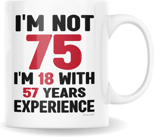 Vivulla68 75th Birthday Gifts For Men, 75th Birthday Gifts For Women, Gifts For 75 Year Old Men Woman, 1948 Birthday Gifts For Men Women, 75th Birthday Mug For Mom Dad, 75th Birthday Mug