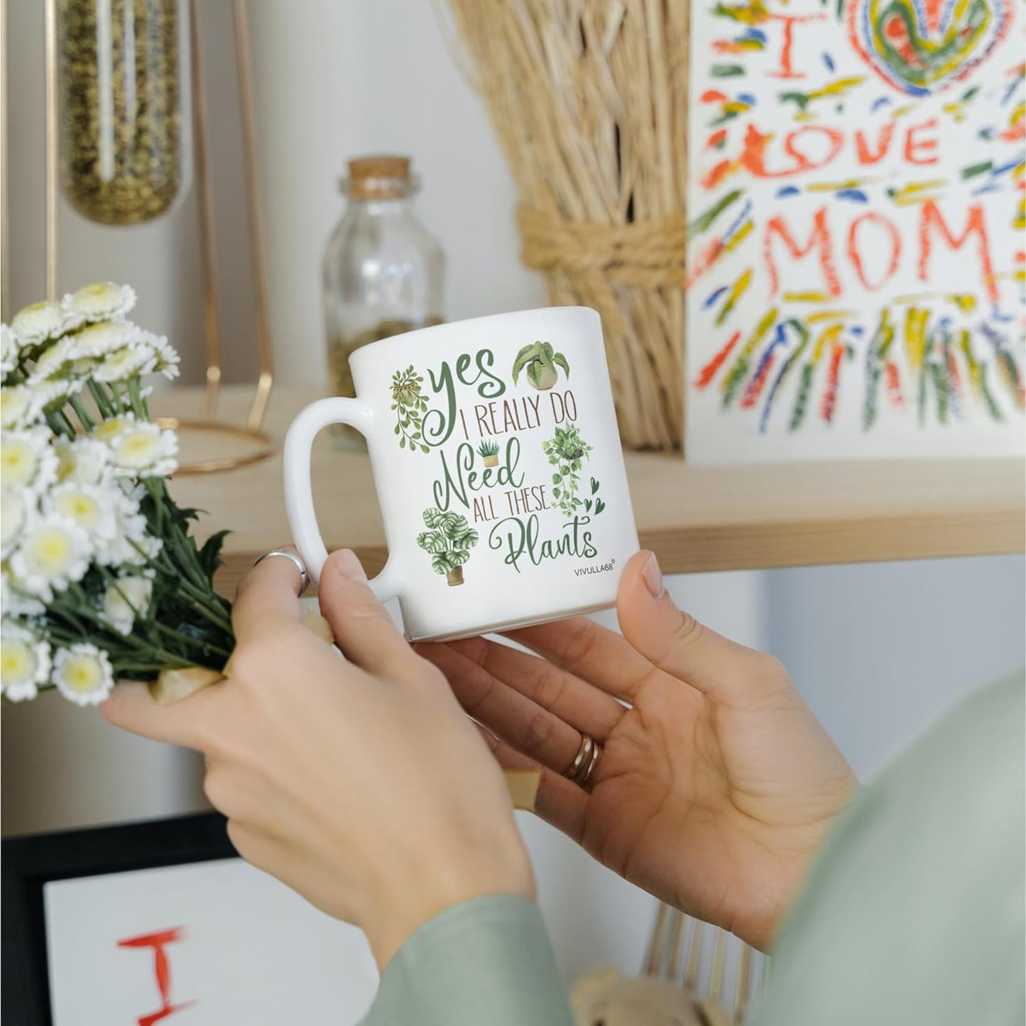 Vivulla68 Plant Lover Gifts for Women, Plant Mom Mug For Plant Lovers, Plant Mom Gifts, Cool Plant Gifts For Plant Lovers Women, Crazy Plant Lady Gifts, Gardening Gifts For Women, Gardener Gifts Women
