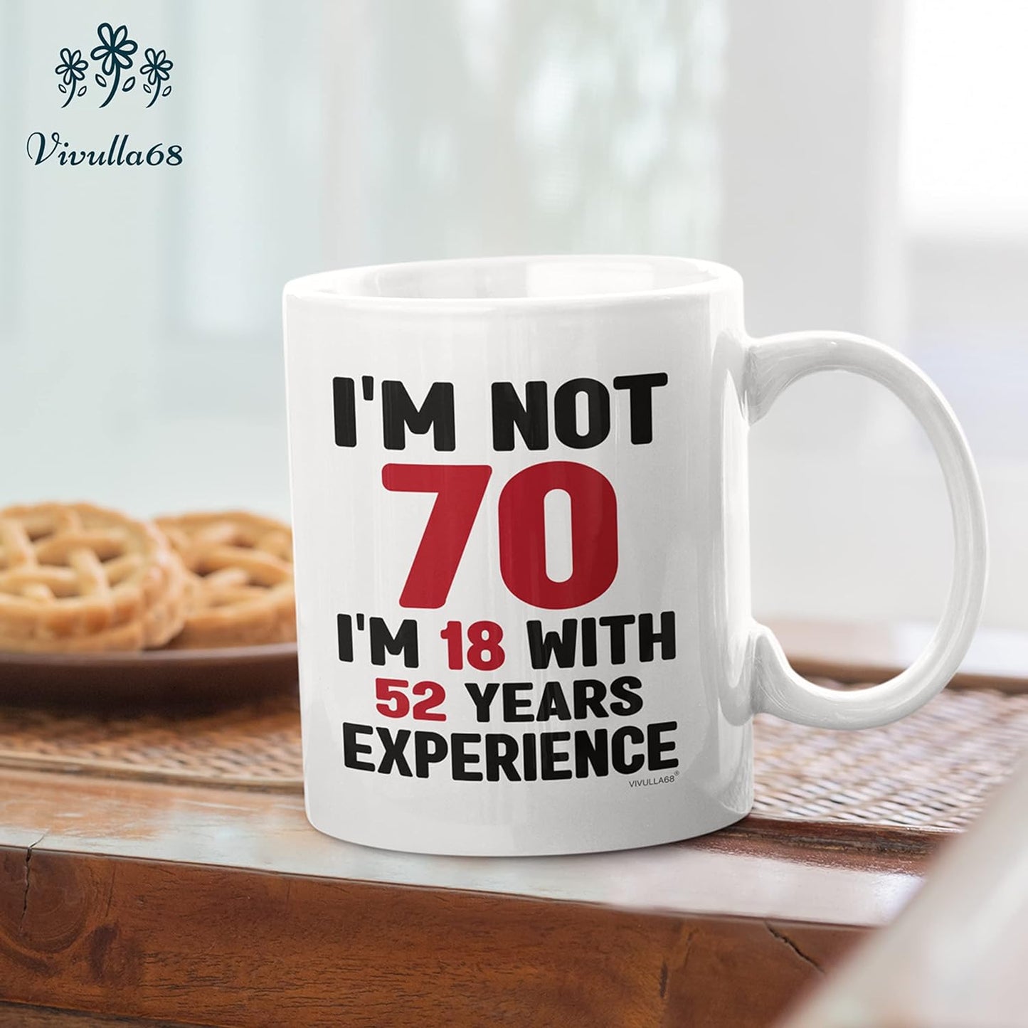 Vivulla68 70th Birthday Gifts For Men Women, Mens 70th Birthday Gift Ideas, 70 Year Old Birthday Gifts For Men Women, 70 Birthday Gifts Men Women, 1953 Birthday Gifts For Men Women, Turning 70 Mug