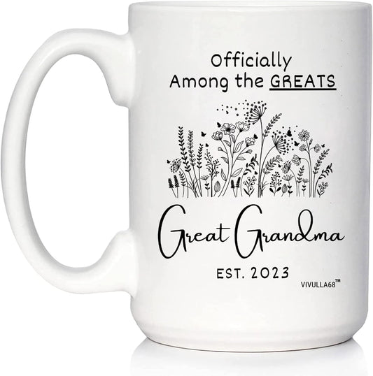 Vivulla68 Great Grandma Mug 2023, New Great Grandma Gifts, Youre Going To Be Great Grandparents Gifts, Presents For Great Grandma Pregnancy Announcement, Happy Mothers Day Gifts for Great Grandmother