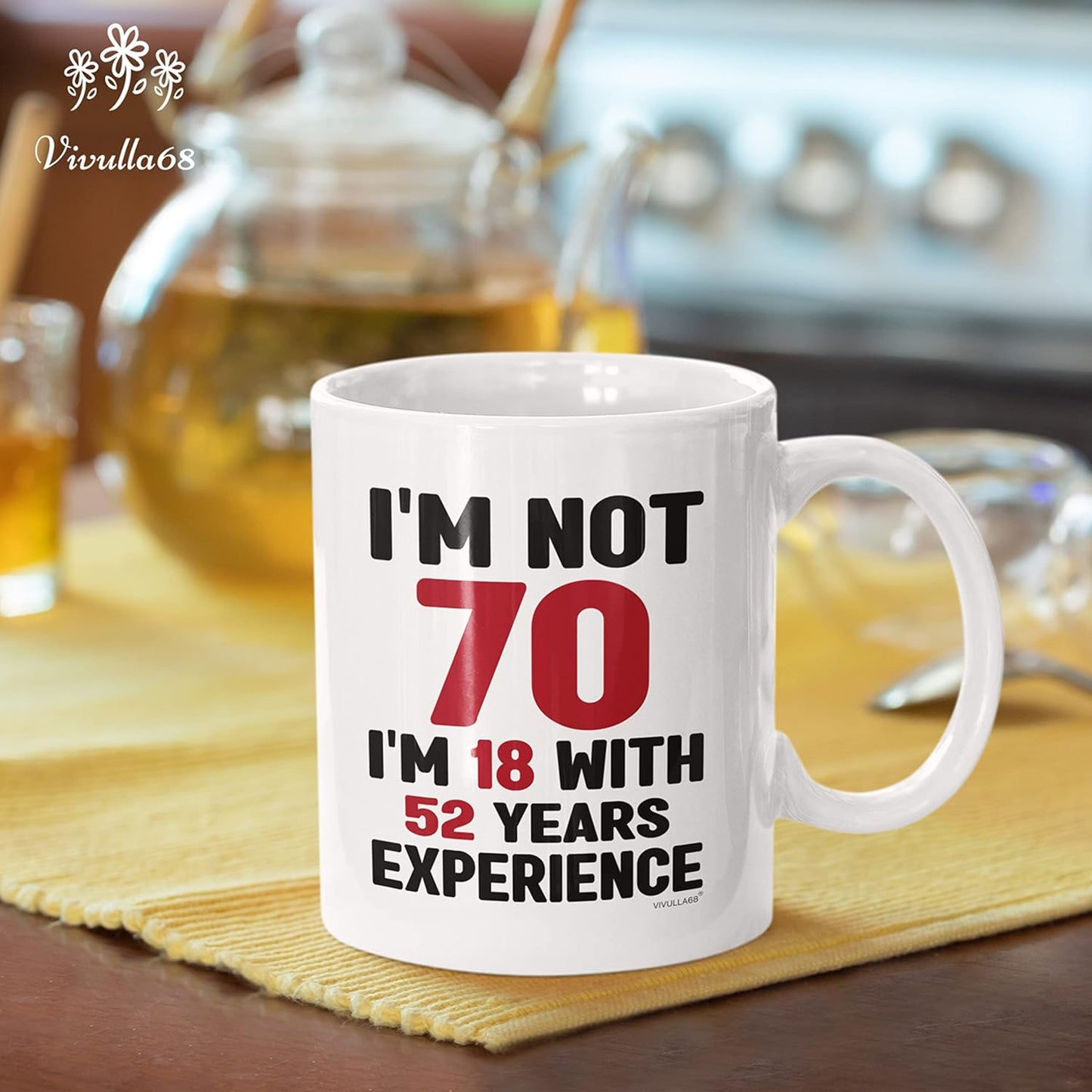 Vivulla68 70th Birthday Gifts For Men Women, Mens 70th Birthday Gift Ideas, 70 Year Old Birthday Gifts For Men Women, 70 Birthday Gifts Men Women, 1953 Birthday Gifts For Men Women, Turning 70 Mug