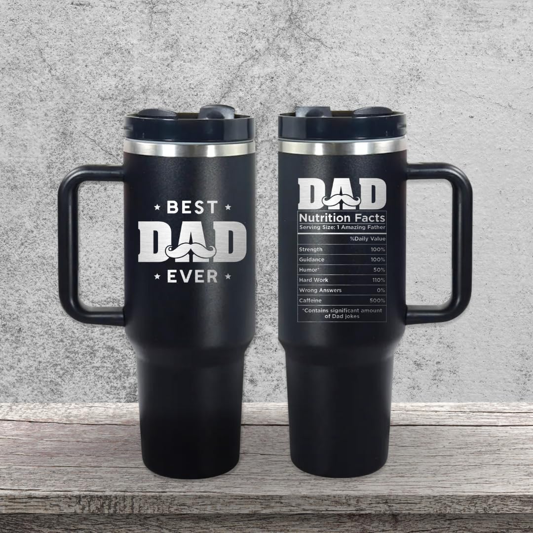 Vivulla68 Best Dad Ever Tumbler 40oz, Best Dad Ever Gifts, Coffee Tumbler For Dad, Dad Tumbler For Man, Happy Birthday Dad, Father's Day Gifts Coffee Tumbler, Christmas Gifts for Dad, Dad Cups Tumbler