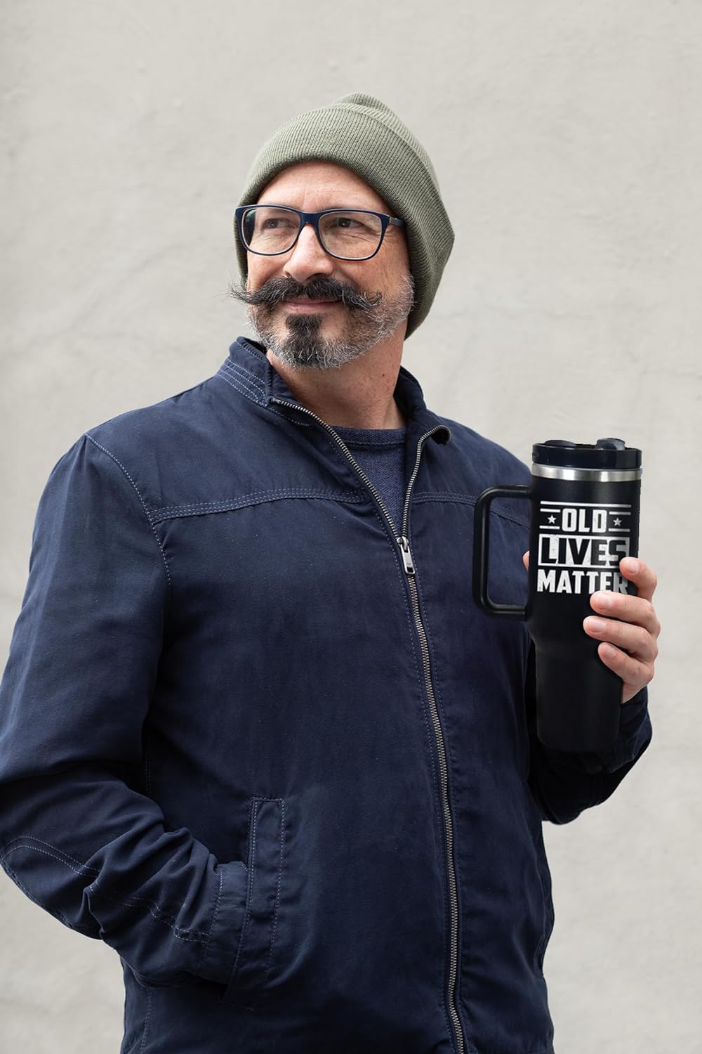 Vivulla68 Old Lives Matter Birthday Gift For Men - Old Man Birthday Gifts Ideas - Funny Retirement Gifts For Men - Gag Gifts for Dad, Grandpa, Old Man, Senior Citizen - Mens Birthday Tumbler Cup 40oz