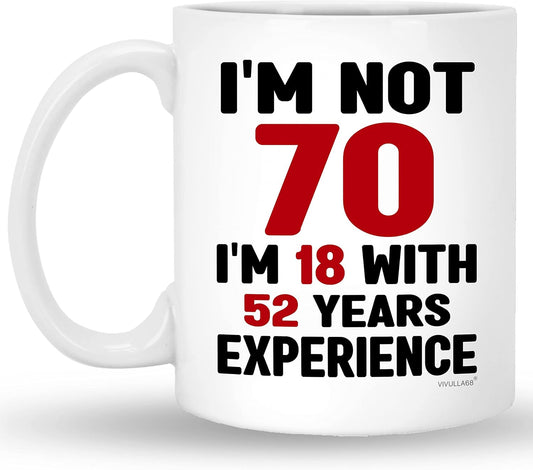 Vivulla68 70th Birthday Gifts For Men Women, Mens 70th Birthday Gift Ideas, 70 Year Old Birthday Gifts For Men Women, 70 Birthday Gifts Men Women, 1953 Birthday Gifts For Men Women, Turning 70 Mug