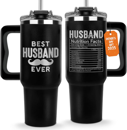 B0CFDZDNX5 - Vivulla68 Father Day Gifts for Husband from Wife, Best Husband Ever Tumbler 40Oz, Hubby Coffee Mug From Wife, Gifts for Husband Wedding Anniversary, Birthday Gift Ideas For Men, Coffee Mugs Hubby