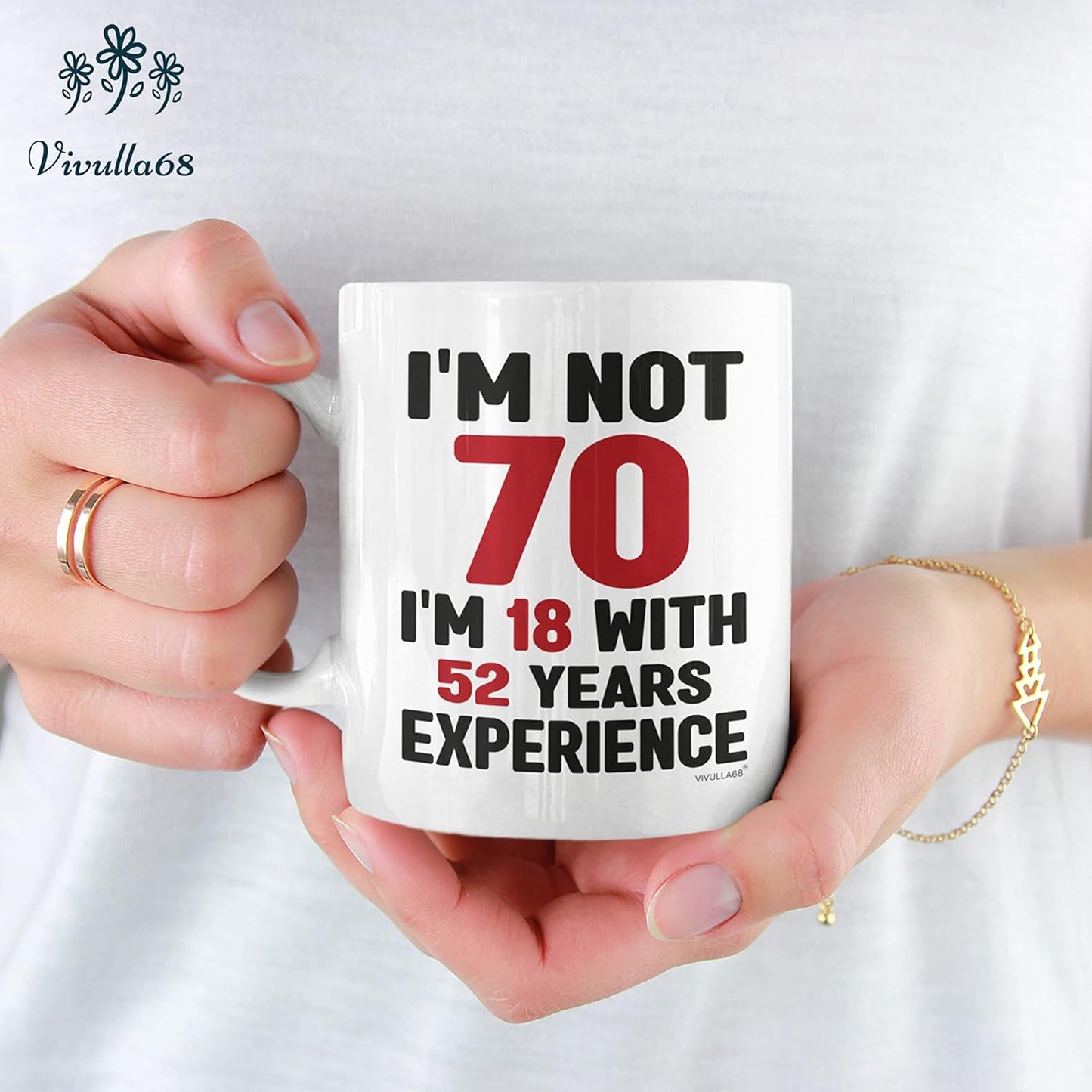 Vivulla68 70th Birthday Gifts For Men Women, Mens 70th Birthday Gift Ideas, 70 Year Old Birthday Gifts For Men Women, 70 Birthday Gifts Men Women, 1953 Birthday Gifts For Men Women, Turning 70 Mug