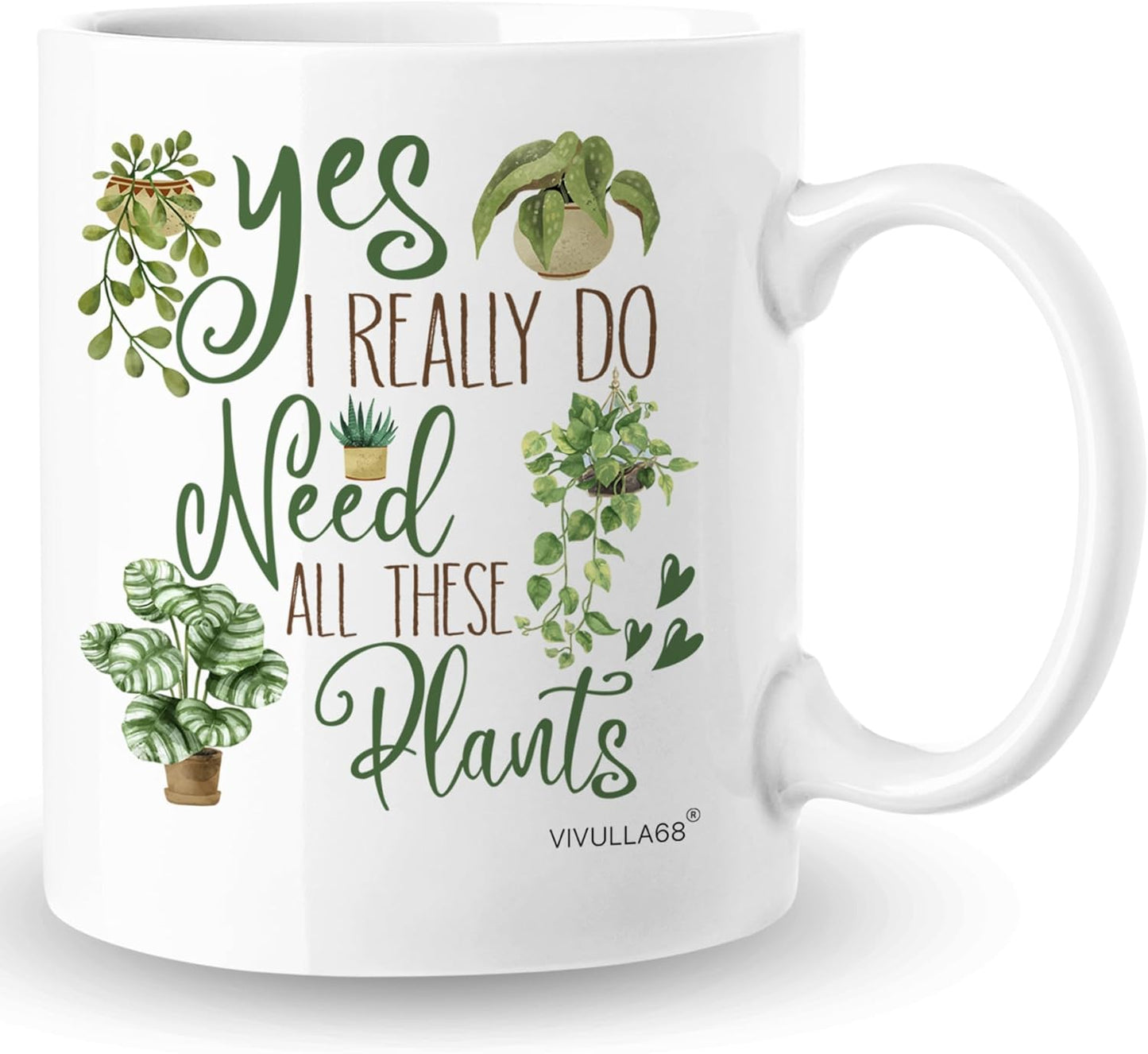 Vivulla68 Plant Lover Gifts for Women, Plant Mom Mug For Plant Lovers, Plant Mom Gifts, Cool Plant Gifts For Plant Lovers Women, Crazy Plant Lady Gifts, Gardening Gifts For Women, Gardener Gifts Women
