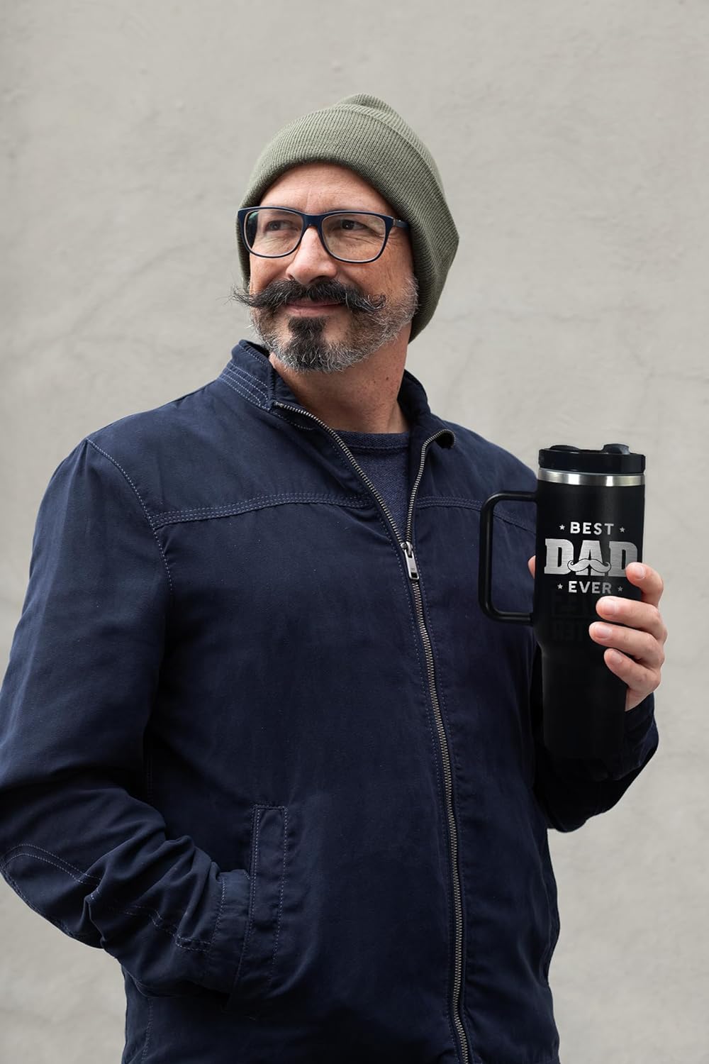 Vivulla68 Best Dad Ever Tumbler 40oz, Best Dad Ever Gifts, Coffee Tumbler For Dad, Dad Tumbler For Man, Happy Birthday Dad, Father's Day Gifts Coffee Tumbler, Christmas Gifts for Dad, Dad Cups Tumbler