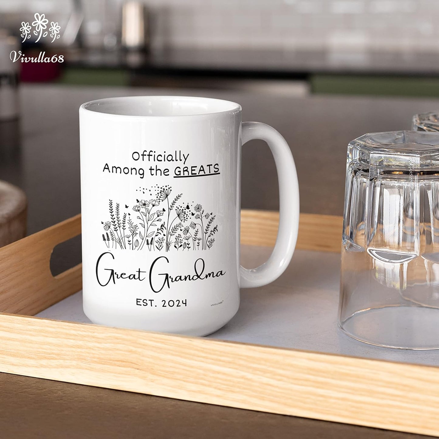 Vivulla68 Great Grandma Mug 2024, New Great Grandma Gifts, Youre Going To Be Great Grandparents Gifts, Presents For Great Grandma Pregnancy Announcement, Happy Mothers Day Gifts for Great Grandmother