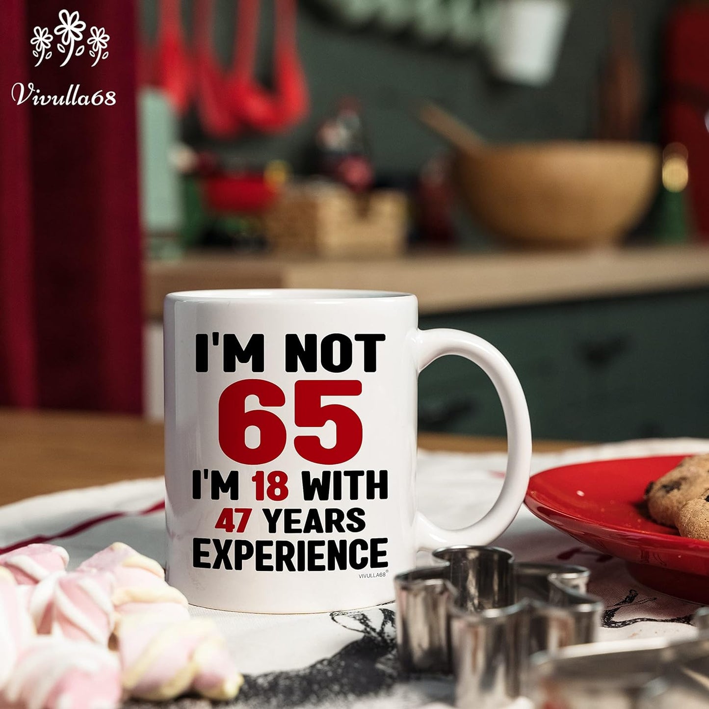 Vivulla68 Happy 65th Birthday Gifts For Men Women, 65 Birthday Mug, 65 Birthday Gifts For Men Women, 1958 Birthday Gifts For Men Women, 65 Year Old Birthday Gifts Men Women, Gifts For 65 Year Old Man