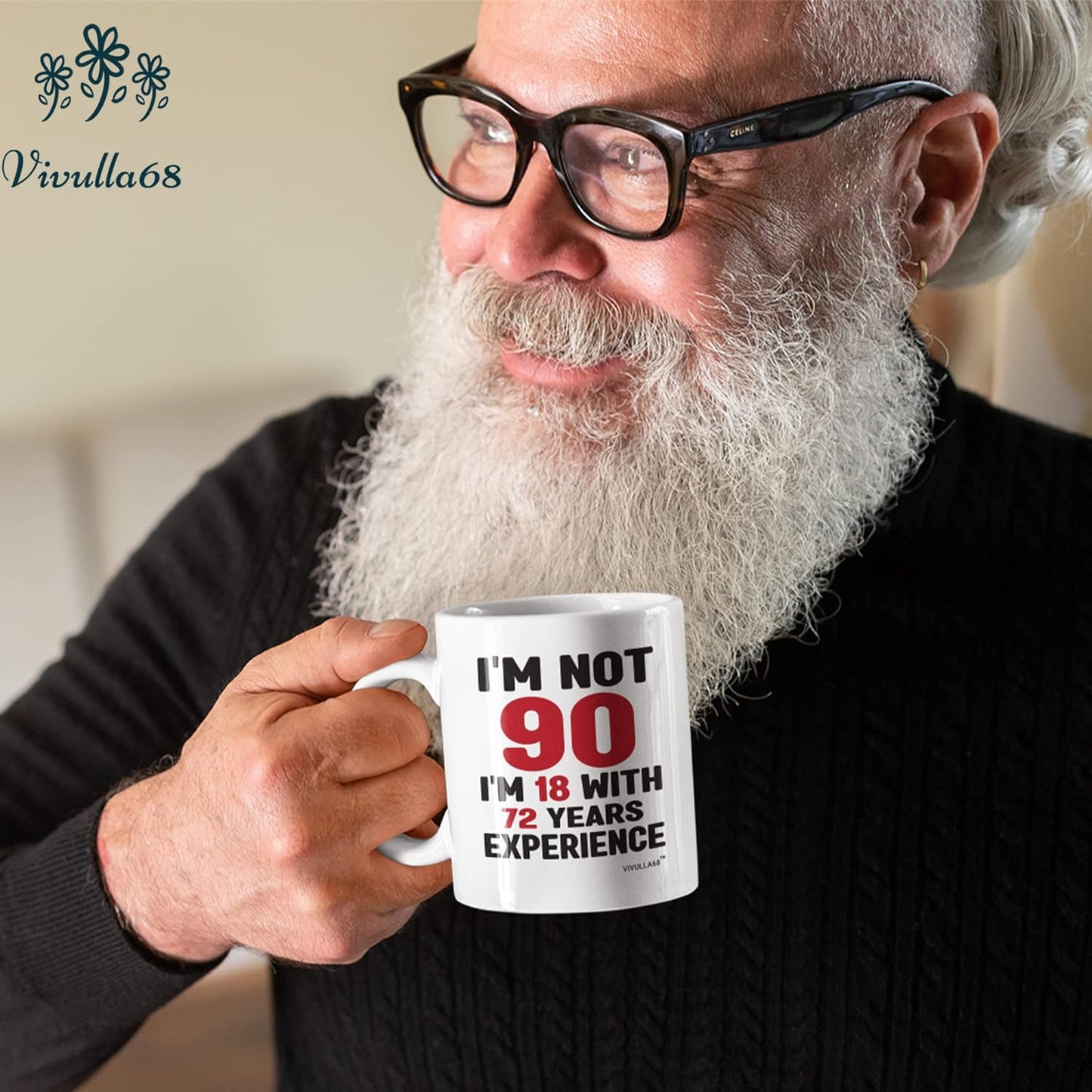 Vivulla68 90th Birthday Gifts For Women Men, 90 Year Old Birthday Gifts For Women, 90th Birthday Gift Ideas, Gifts For 90 Year Old Woman Man, 90 Yr Old Birthday, 90th Birthday Cups For Grandma Grandpa