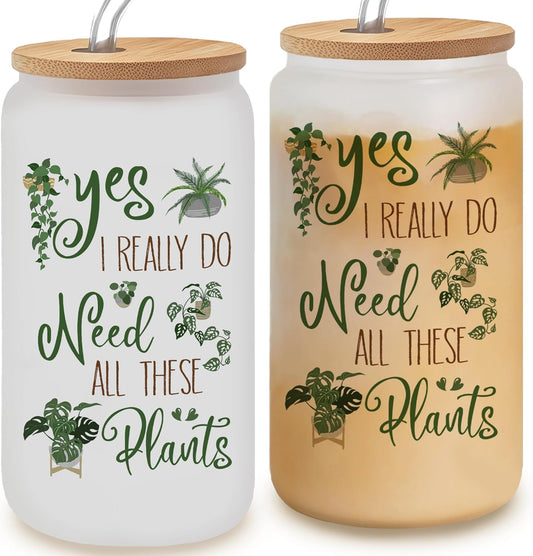 B0CS67883P - Mothers Day Gift for Plant Lover - Plant Glass Cup, Gardening Coffee Mug for Mom, Dad, Garden Lover, Garden Crazy Plants Lady Gifts, Unique Present for Women, Men, Gardener on Birthday, Christmas