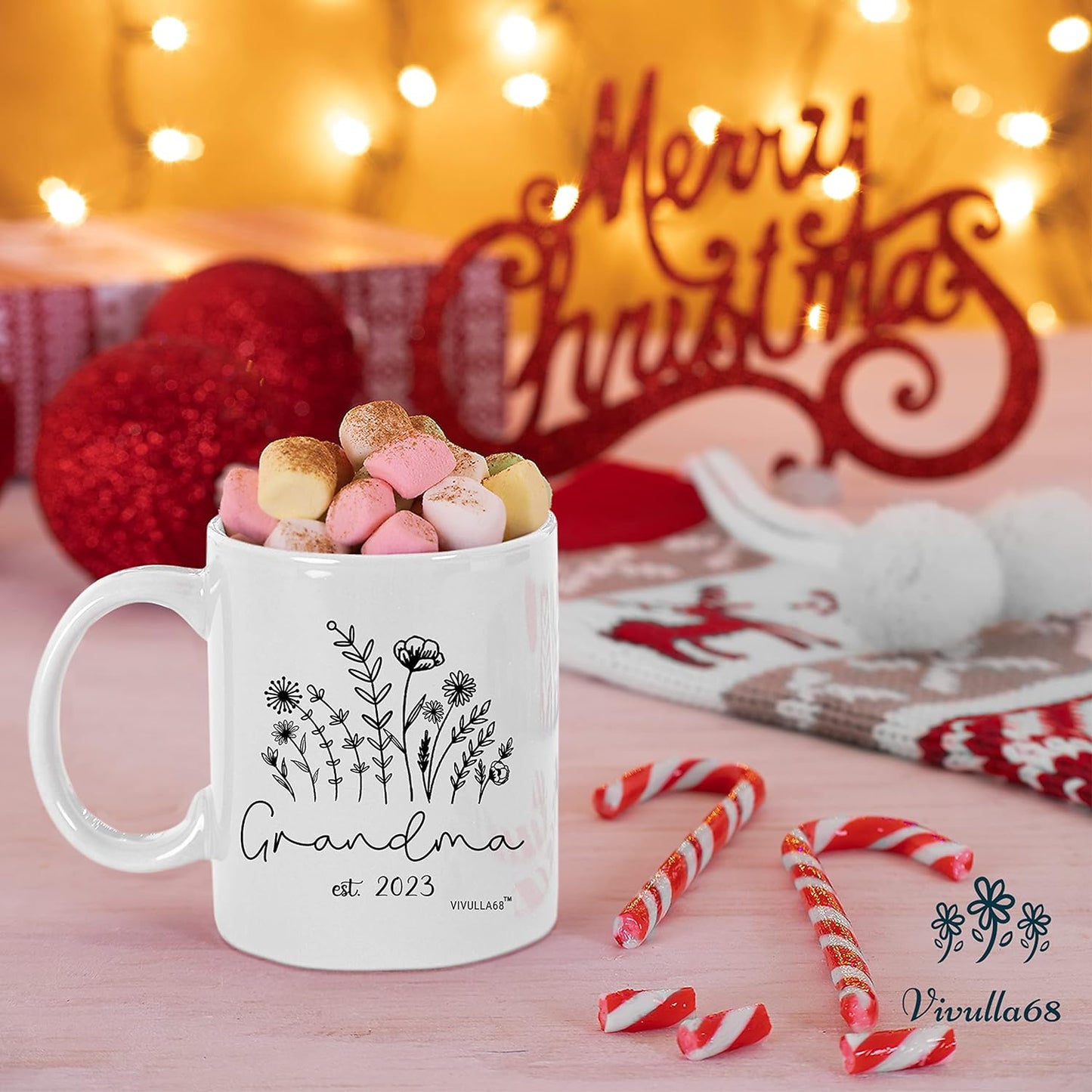 Vivulla68 Promoted To Grandma 2023 Mug, New Grandma Gifts First Time, Grandma to be Gifts, Pregnancy Announcement for Grandma Expecting, Grandma Mugs Coffee Gift for New Grandma, Future Grandma Gifts