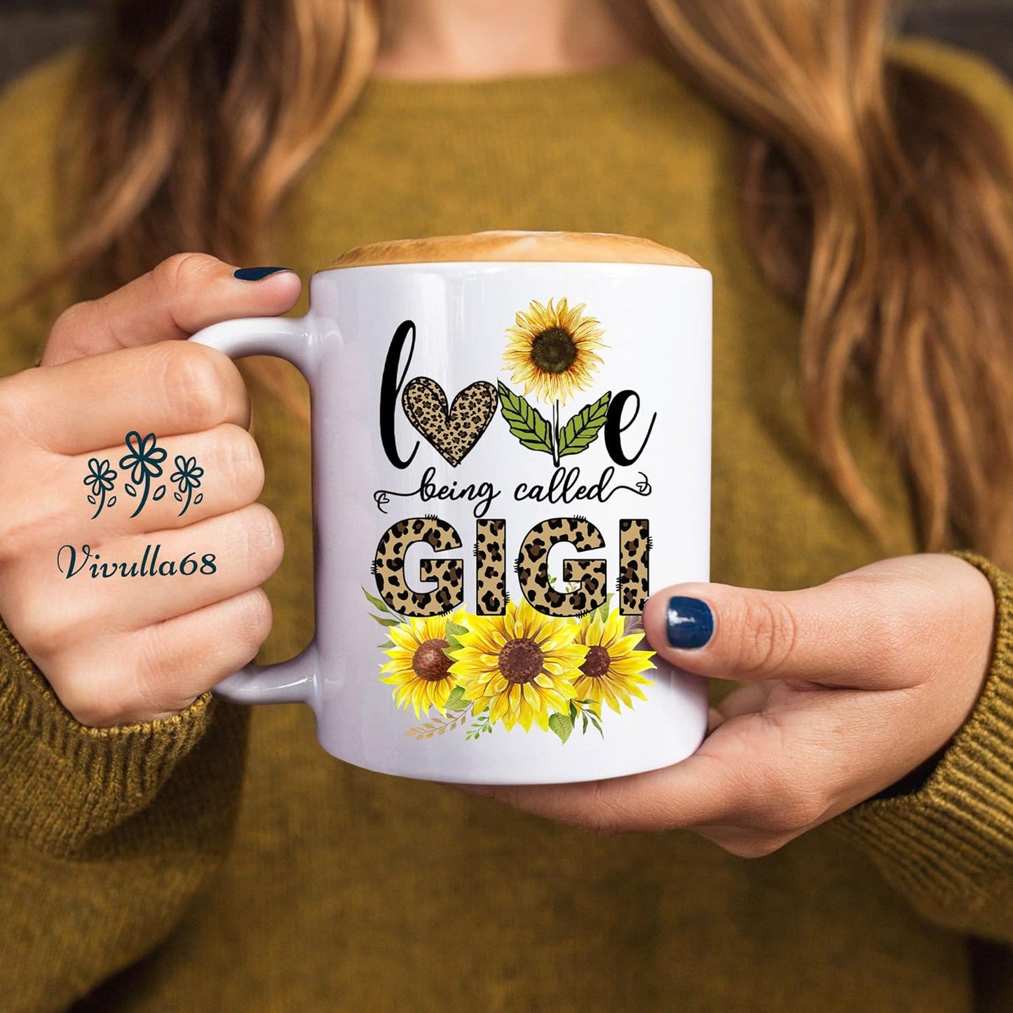 Vivulla68 Love Being Called Gigi Mug, Best Grandma Ever Gifts, Grandma Gifts From Grandchildren, Best Grandmother mug, Birthday Mother's Day Gifts for Gigi