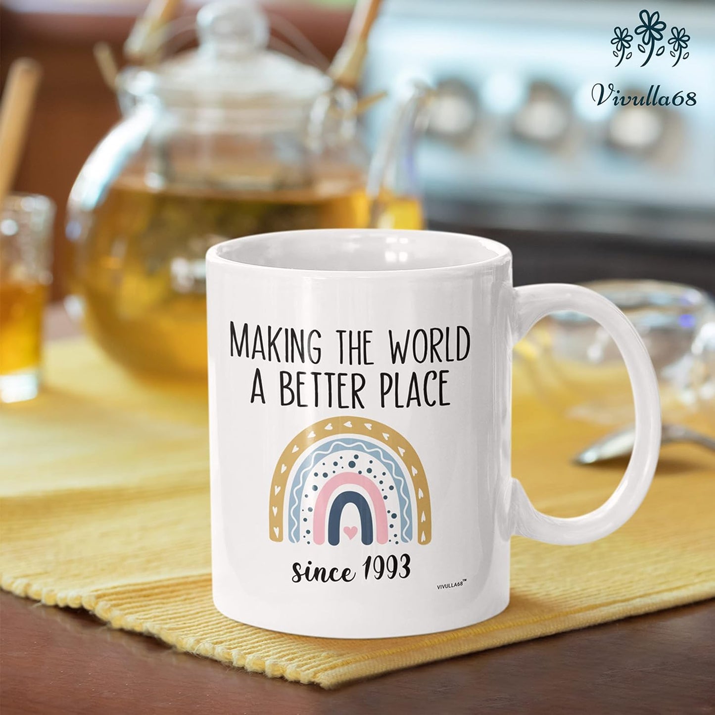 Vivulla68 30th Birthday Gifts Women, 1993 Birthday Gifts For Women, 30 Year Old Birthday Gifts For Women, 30th Birthday Gift Ideas, 30 Birthday Gifts For Women, 30th Birthday Mug (11oz)