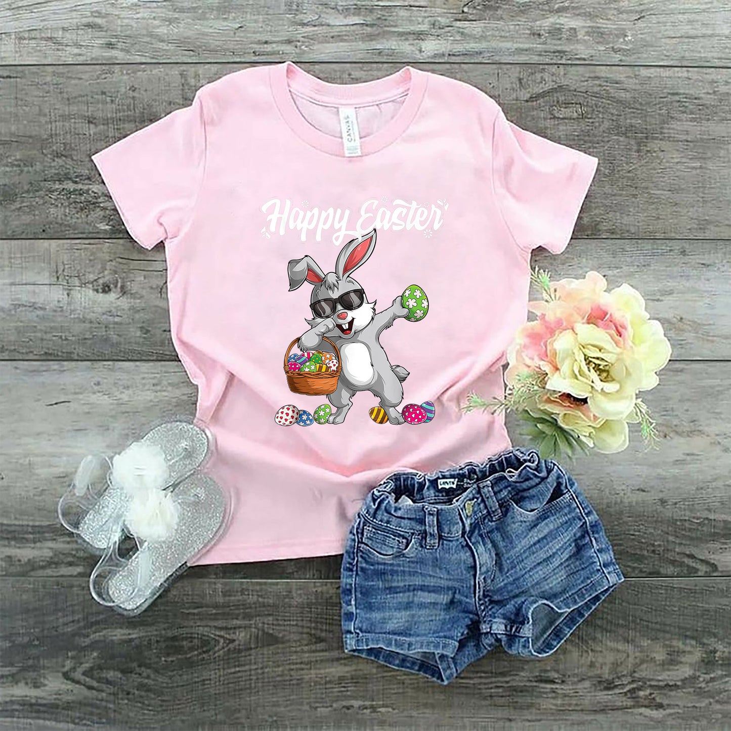 Dabbing Bunny Easter Shirt, Funny Easter Shirt, Easter Gifts For Kids, Easter Gifts For Toddlers, Easter Gifts For Boys