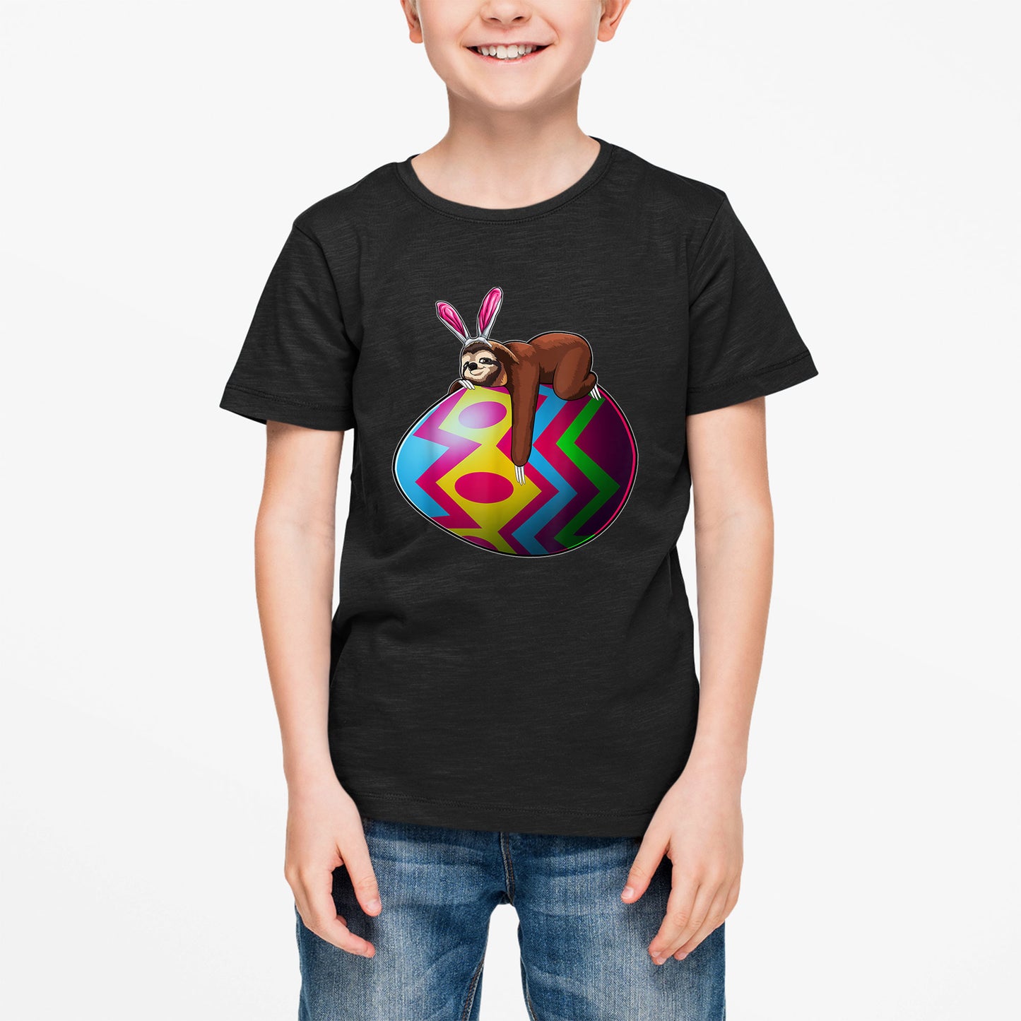Bunny Sloth Eggs Easter Shirt, Girls Boys Easter Shirt, Easter Gifts For Kids, Easter Gifts For Toddlers
