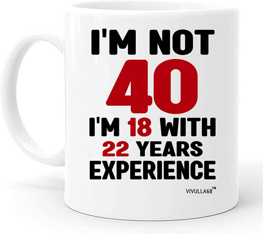 Vivulla68 Funny 40th Birthday Gifts For Men Women, 1982 Birthday Gifts For Women Men, 40th Birthday Gift Ideas, 40th Birthday Cups, 40 Year Old Birthday Gifts For Women Men, Gifts For Women Turning 40