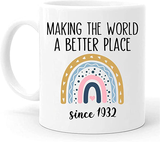 Vivulla68 90th Birthday Gifts for Women, 90th Birthday Ideas, 1932 Birthday, Gifts for 90 Year Old Woman, 90th Birthday Gifts for Men, 90 Year Old Birthday Gifts for Women, Grandma 90th Birthday Cups