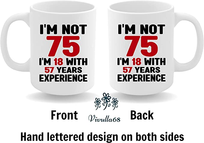 75th Birthday Gifts For Women Men, 1947 Birthday Gifts For Women Men, Gifts For 75 Year Old Woman, 75th Birthday Mug, 75th Birthday Gifts Ideas for Dad Men, 75th Birthday Gifts For Dad Fathers Day