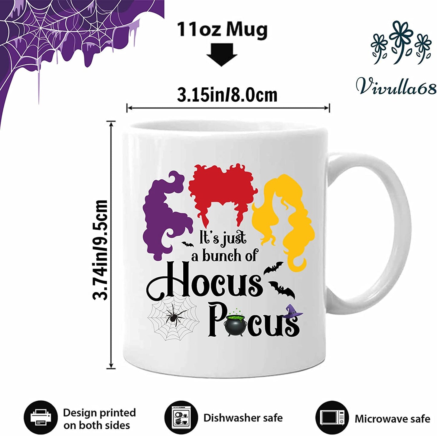 Hocus Pocus Coffee Mug Hocus Pocus Mug, Hocus Pocus Decorations, Hocus Pocus Coffee Cup Halloween Mug, Hocus Pocus Gifts, Halloween Coffee Mug, Cauldron Mug, Sanderson Sisters Decor, Witches Brew