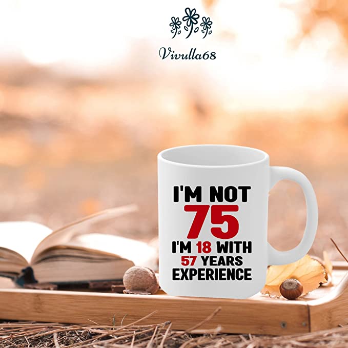 75th Birthday Gifts For Women Men, 1947 Birthday Gifts For Women Men, Gifts For 75 Year Old Woman, 75th Birthday Mug, 75th Birthday Gifts Ideas for Dad Men, 75th Birthday Gifts For Dad Fathers Day