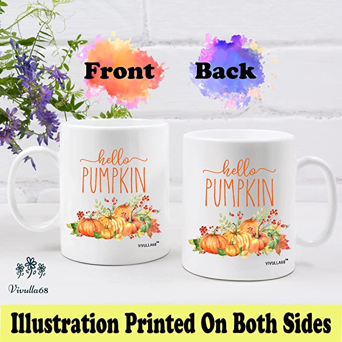 Hello Pumpkin Mug, Morning Pumpkin Coffee Mug, Fall Coffee Mug, Fall Themed Mugs, Great Pumpkin Mug, Pumpkin Mug, Autumn Coffee Cups, Pumpkin Shaped Mug, Hello Fall Mug