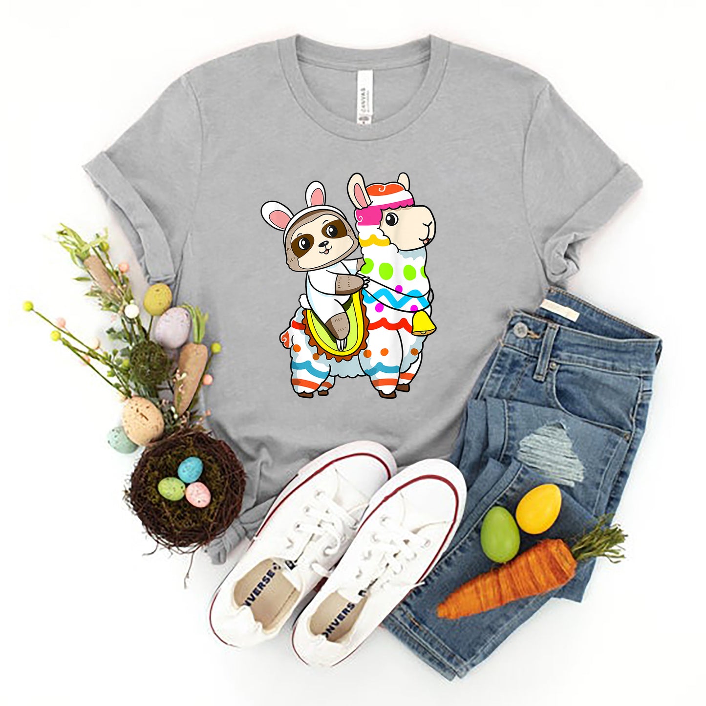 Baby Sloth Llama Easter Shirt, Happy Easter Day Funny Shirt, Easter Gifts For Adults Shirt, Gift For Girlfriend Shirt, Personalized Easter Gift Shirt