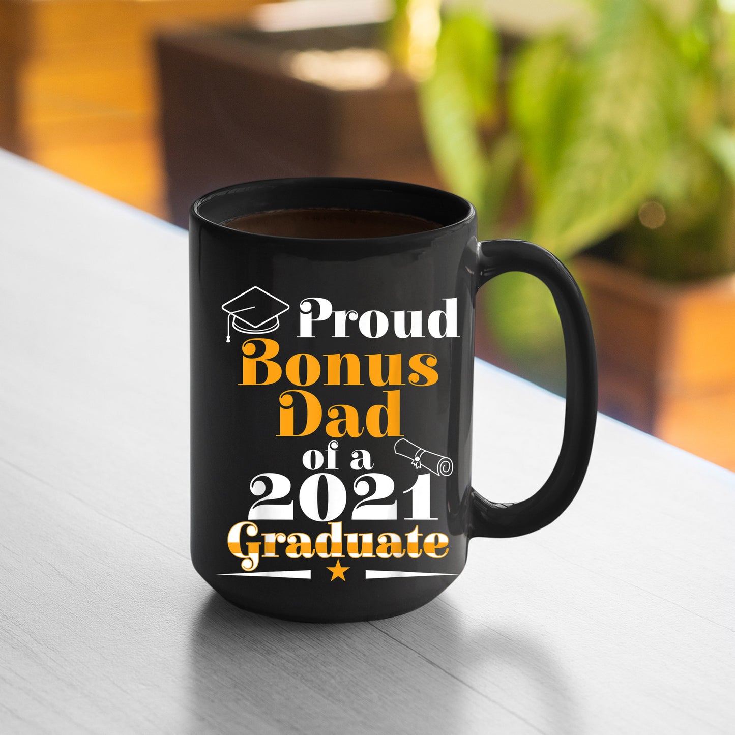 Bonus Dad Mug I Have Two Titles Dad And Bonus Dad And I Rock Them Both Mug , 11oz or 15oz, Happy Fathers Day Gift Ideas For Dad