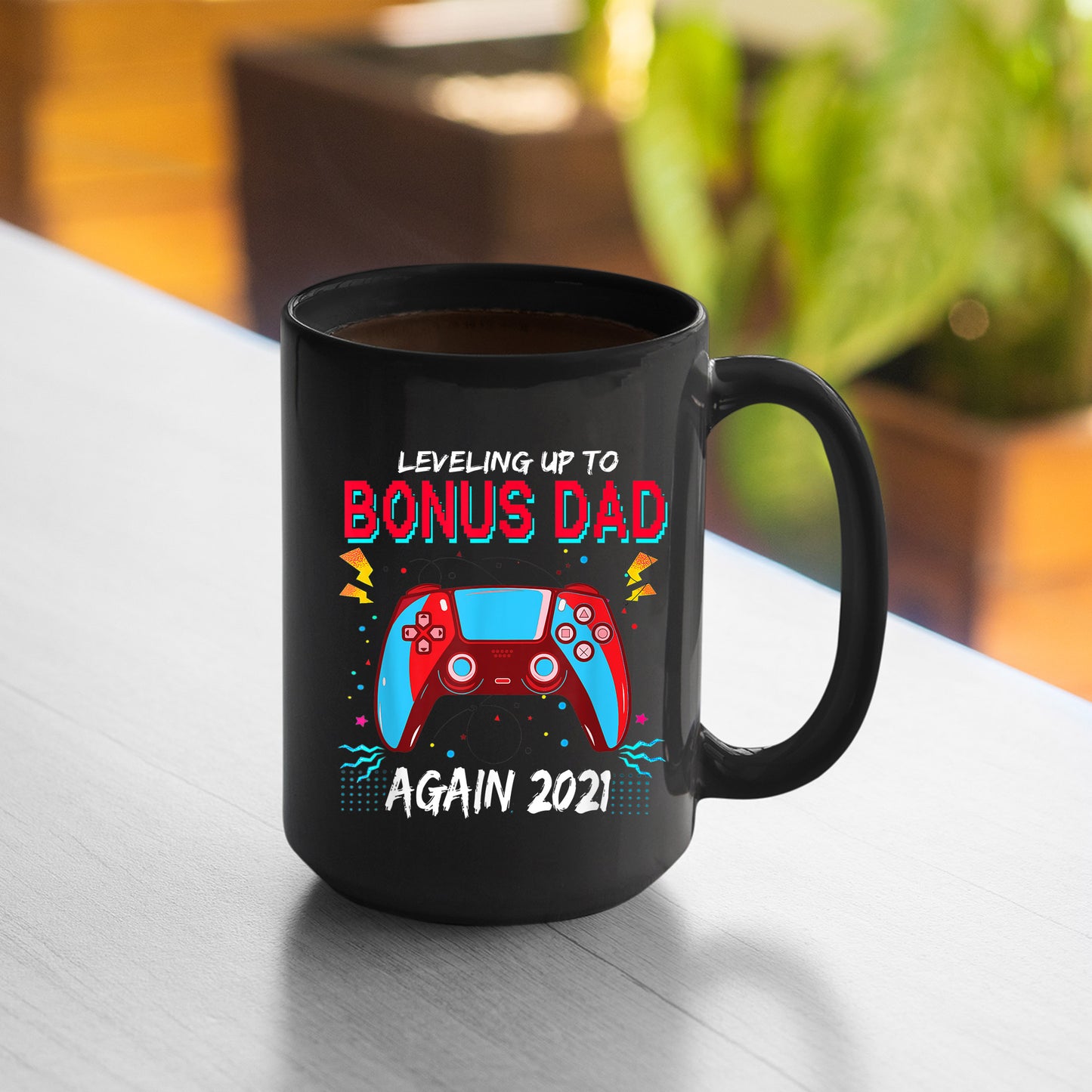Bonus Dad Mug Magical Bonus Dad Proud Stepfather Cute Unicorn Step Dad Mug , 11oz or 15oz, Happy Fathers Day Gift Ideas For Dad