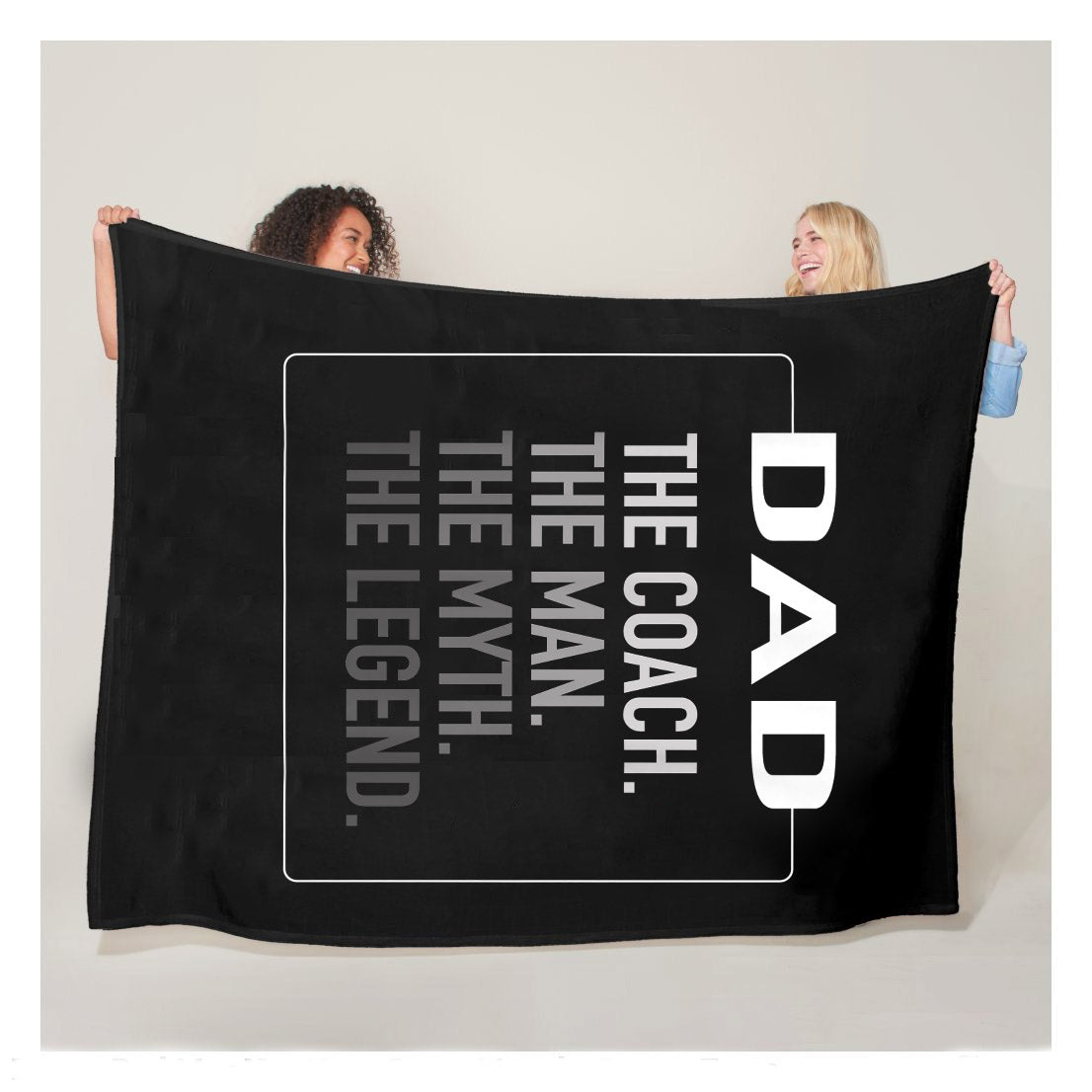 Dad The Coach The Man The Myth The Legend Soccer Dad Gift Sherpa Blanket, Soccer Blankets, Soccer Gifts, Happy Fathers Day Gift Ideas For Dad